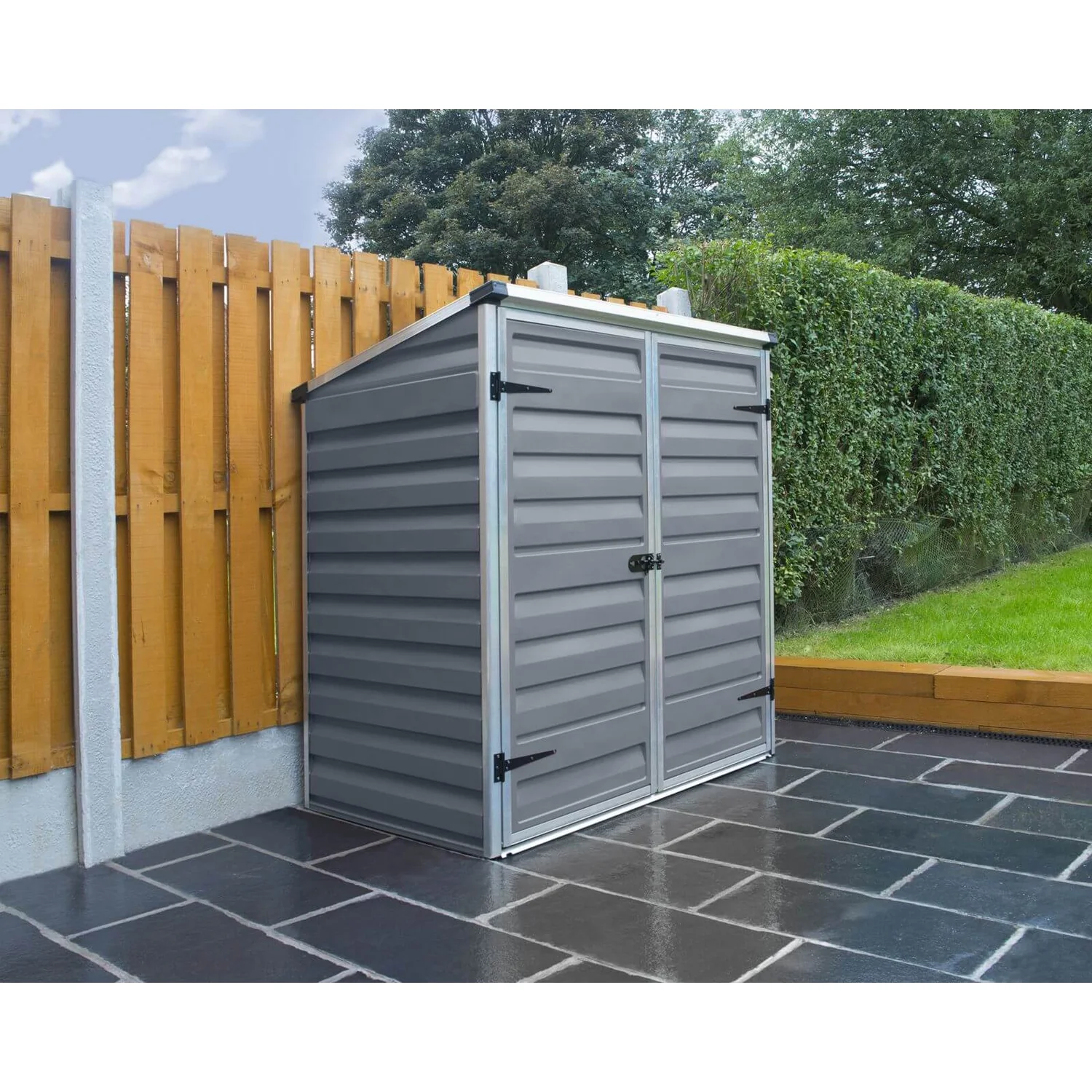 Palram - Canopia Voyager Pent Shed - Dark Grey - Image 4
