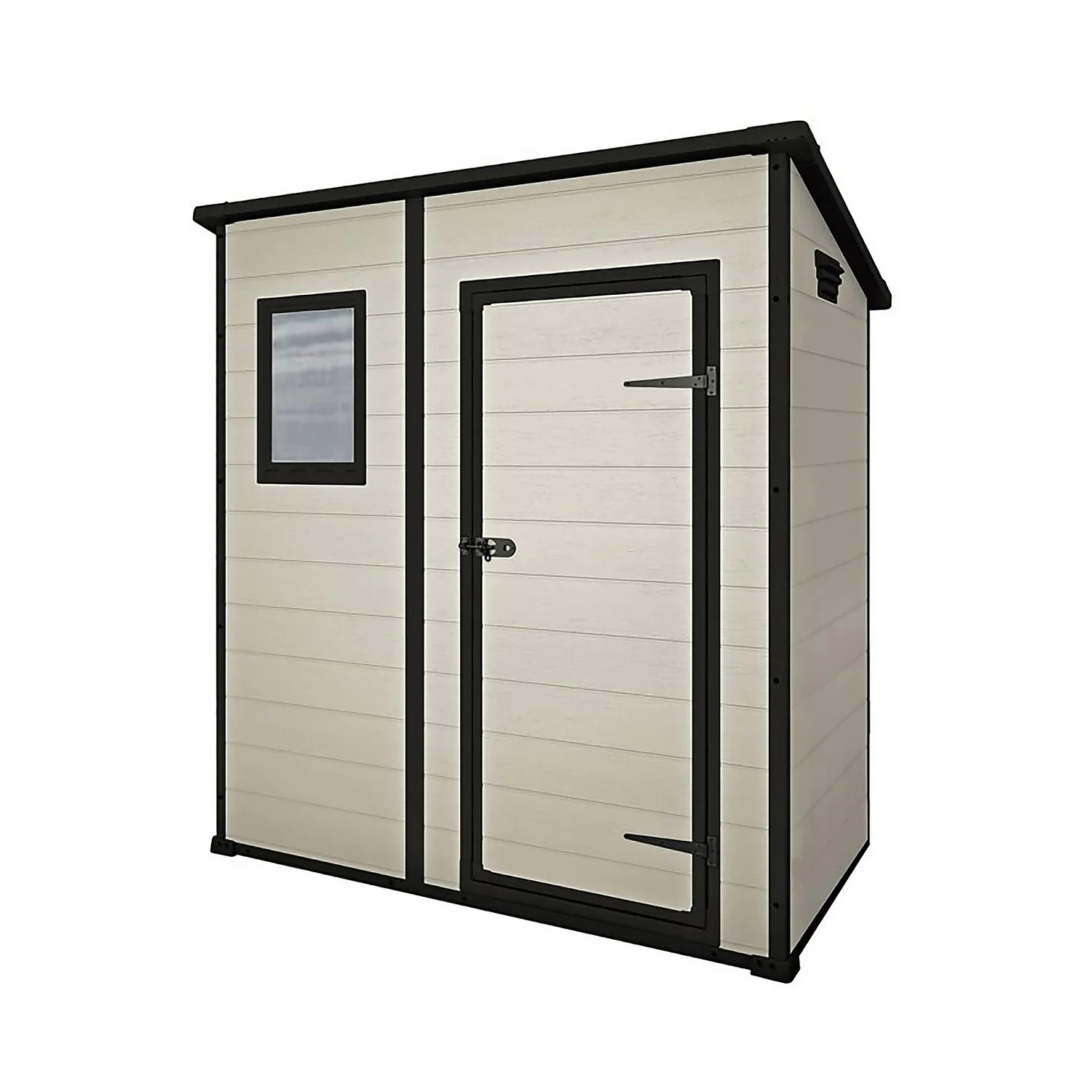 Keter Manor 6 X 4ft Outdoor Garden Pent Storage Shed - Beige/Brown