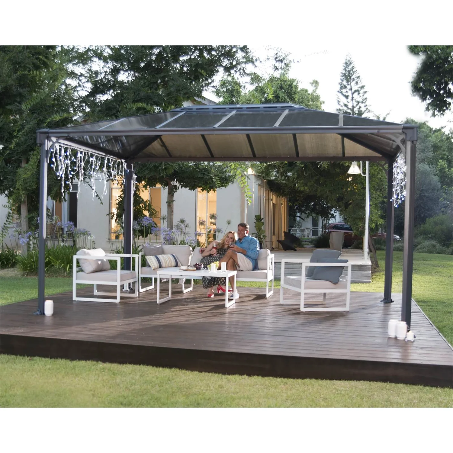 Palram - Canopia Martinique 4300 Garden Gazebo Grey Bronze - Image 3