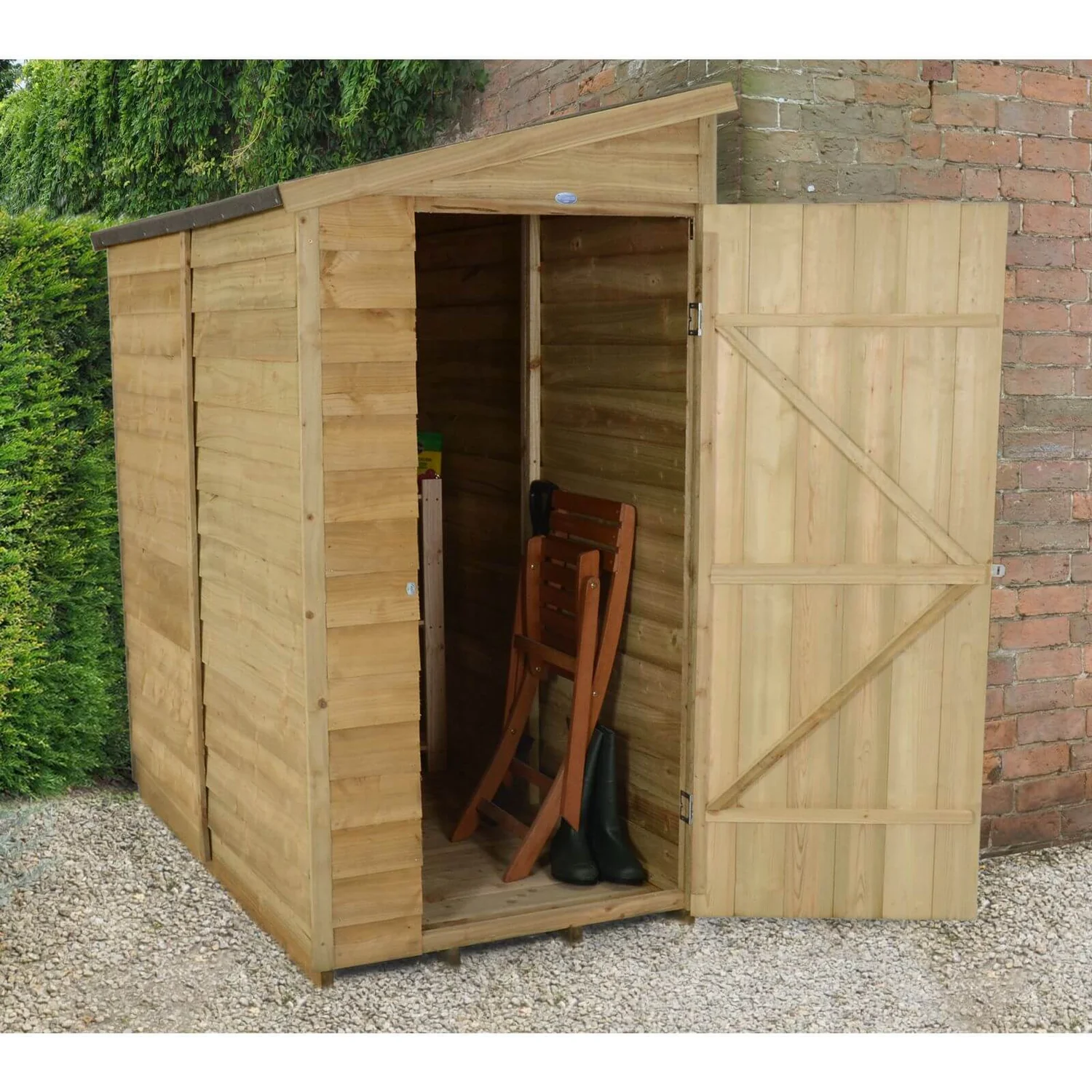 6x3ft Forest Overlap Pent Wooden Shed - Image 10