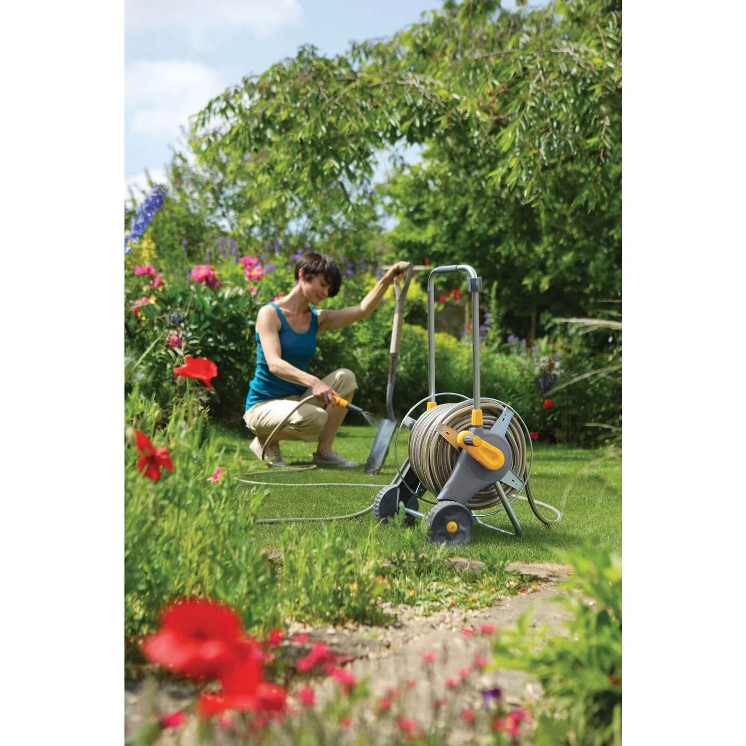 Hozelock Assembled 60m Metal Cart - Image 2