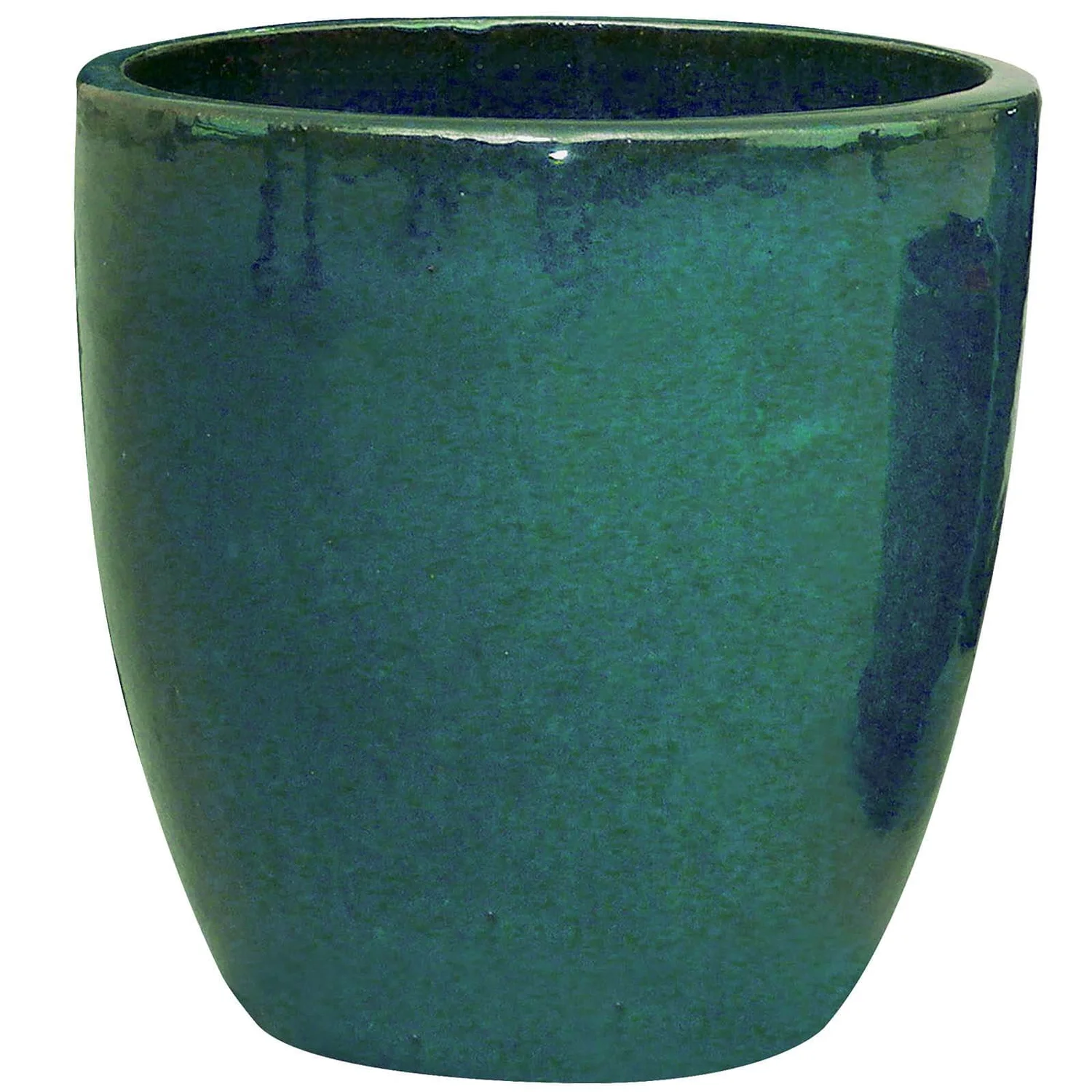 Chiswick Egg Garden Planter In Dark Green - 27cm