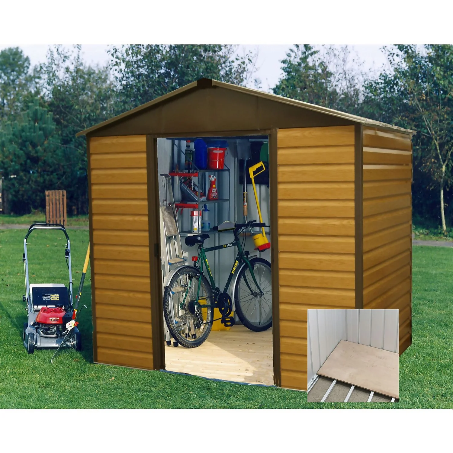 Yardmaster 8x6ft Woodgrain Shed & Floor Frame - Image 2