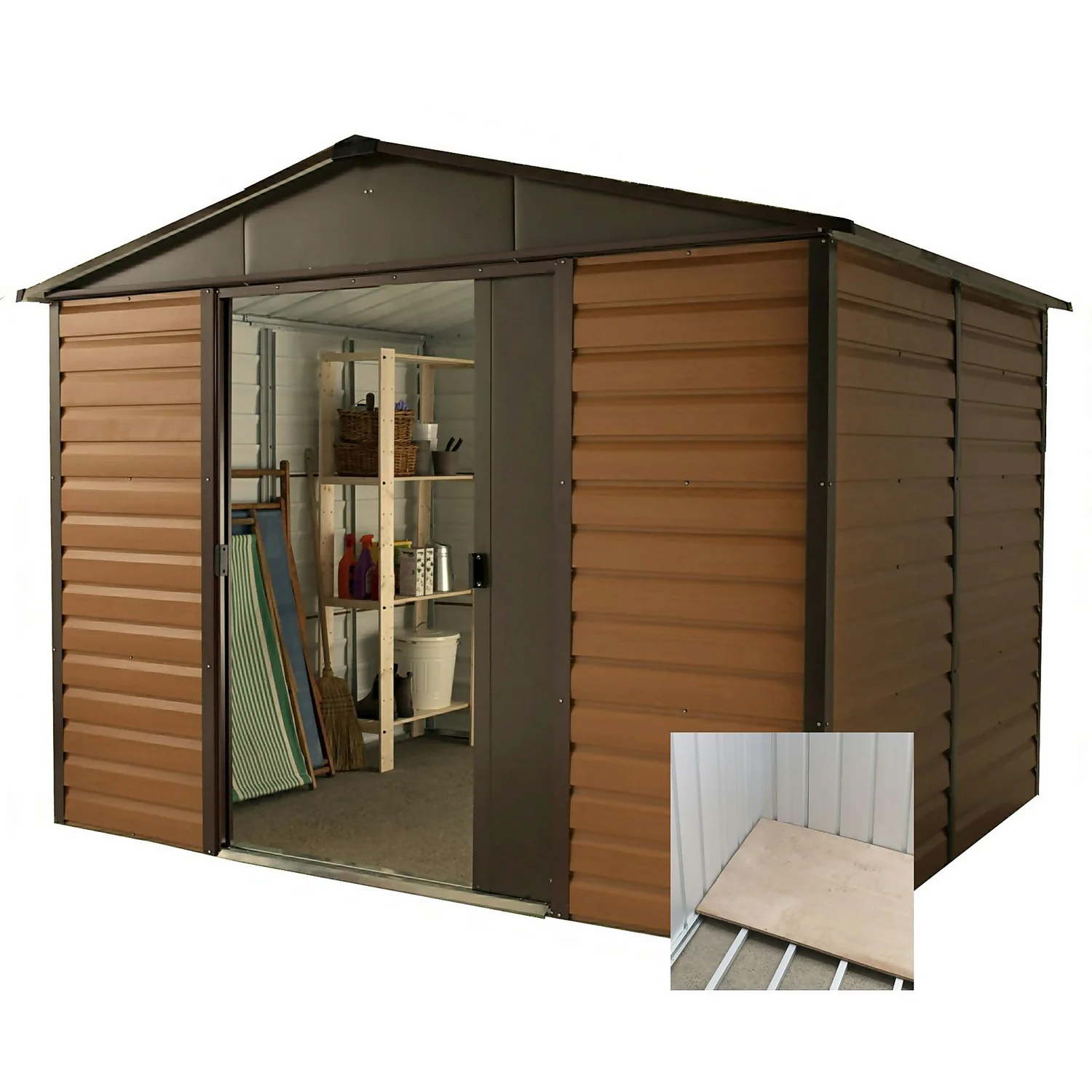 Yardmaster 10x8ft Woodgrain Shed & Floor Frame - Image 2