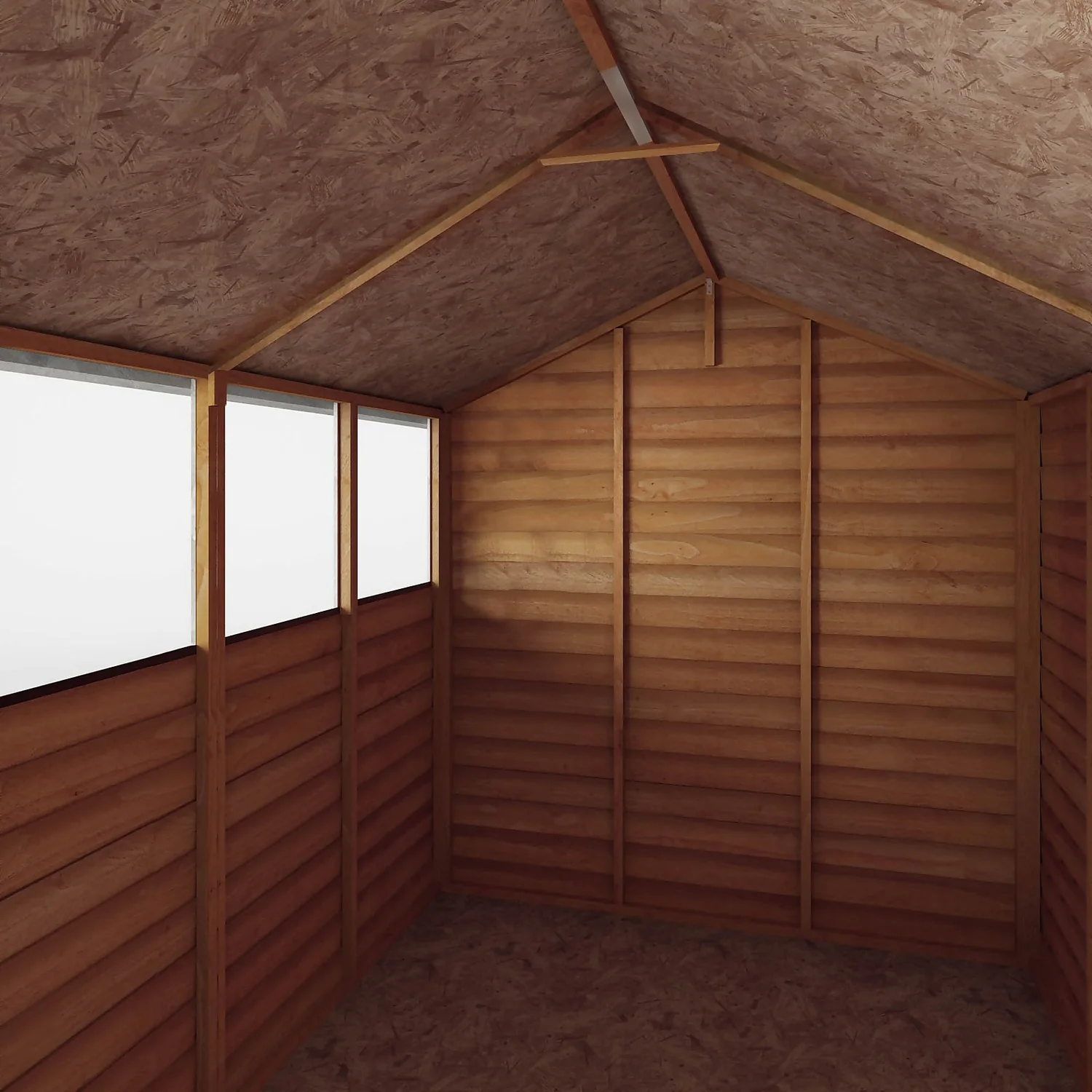 Mercia 8 X 6ft Overlap Double Door Apex Shed - Image 3