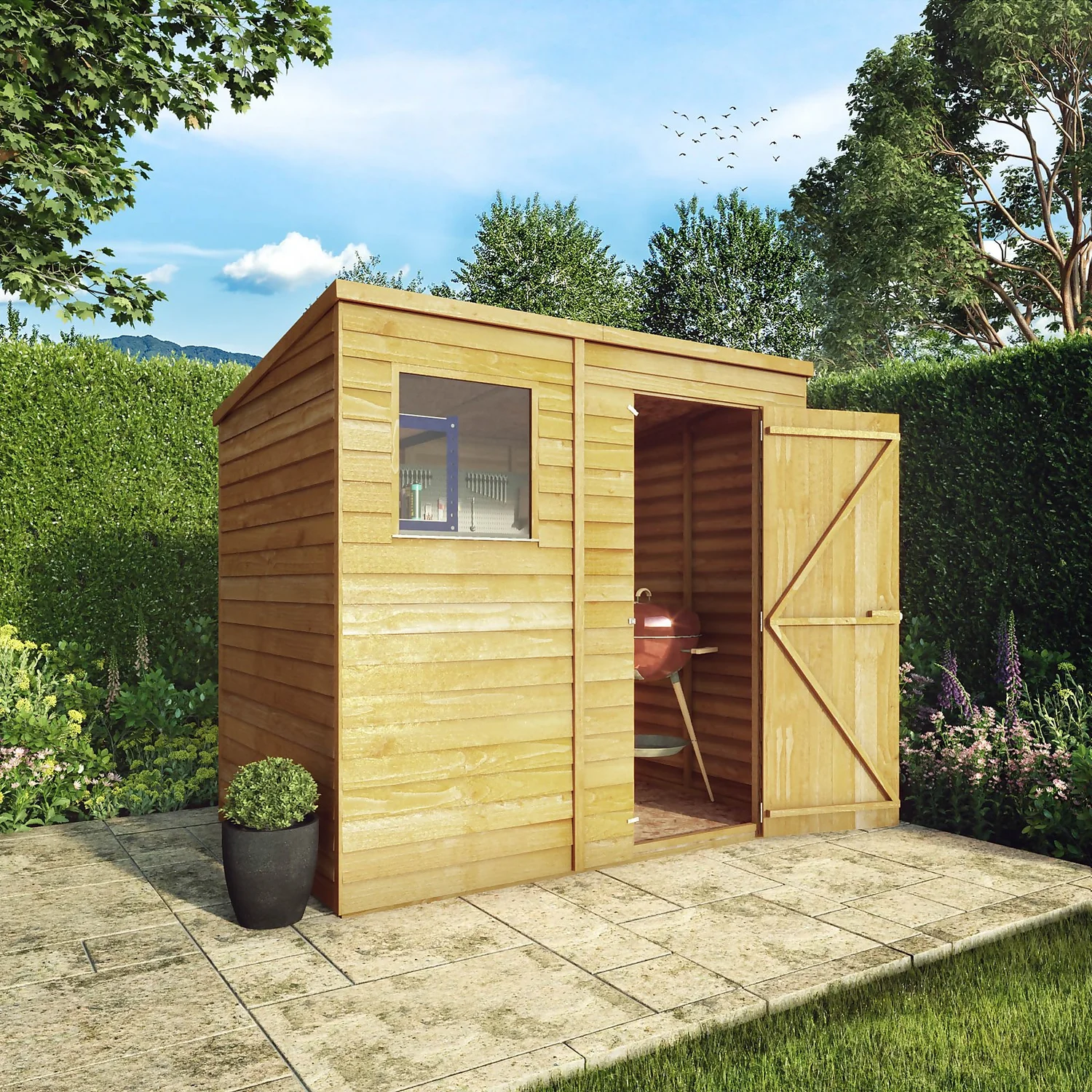 Mercia 7 X 5ft Overlap Pent Shed - Incl. Installation - Image 2