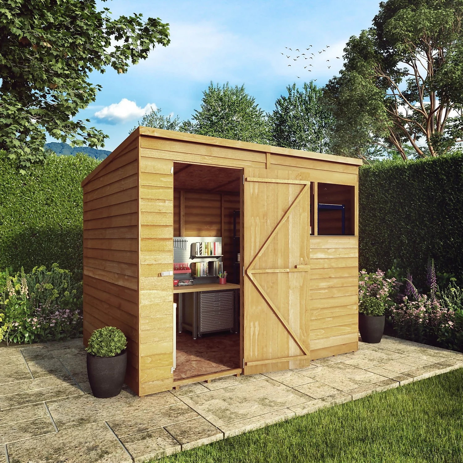 Mercia 8 X 6ft Overlap Pent Shed - Incl. Installation - Image 2