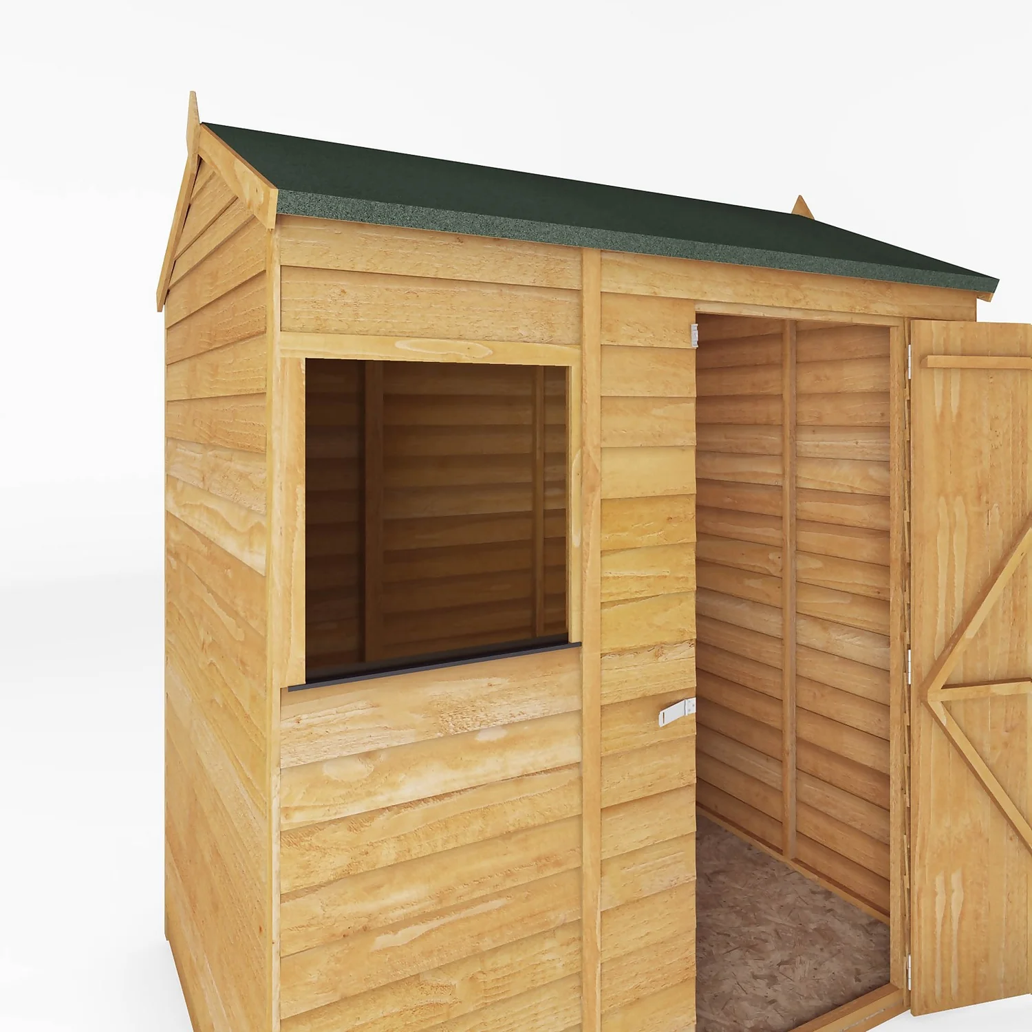 Mercia 6 X 4ft Overlap Reverse Apex Shed - Installation Included - Image 4