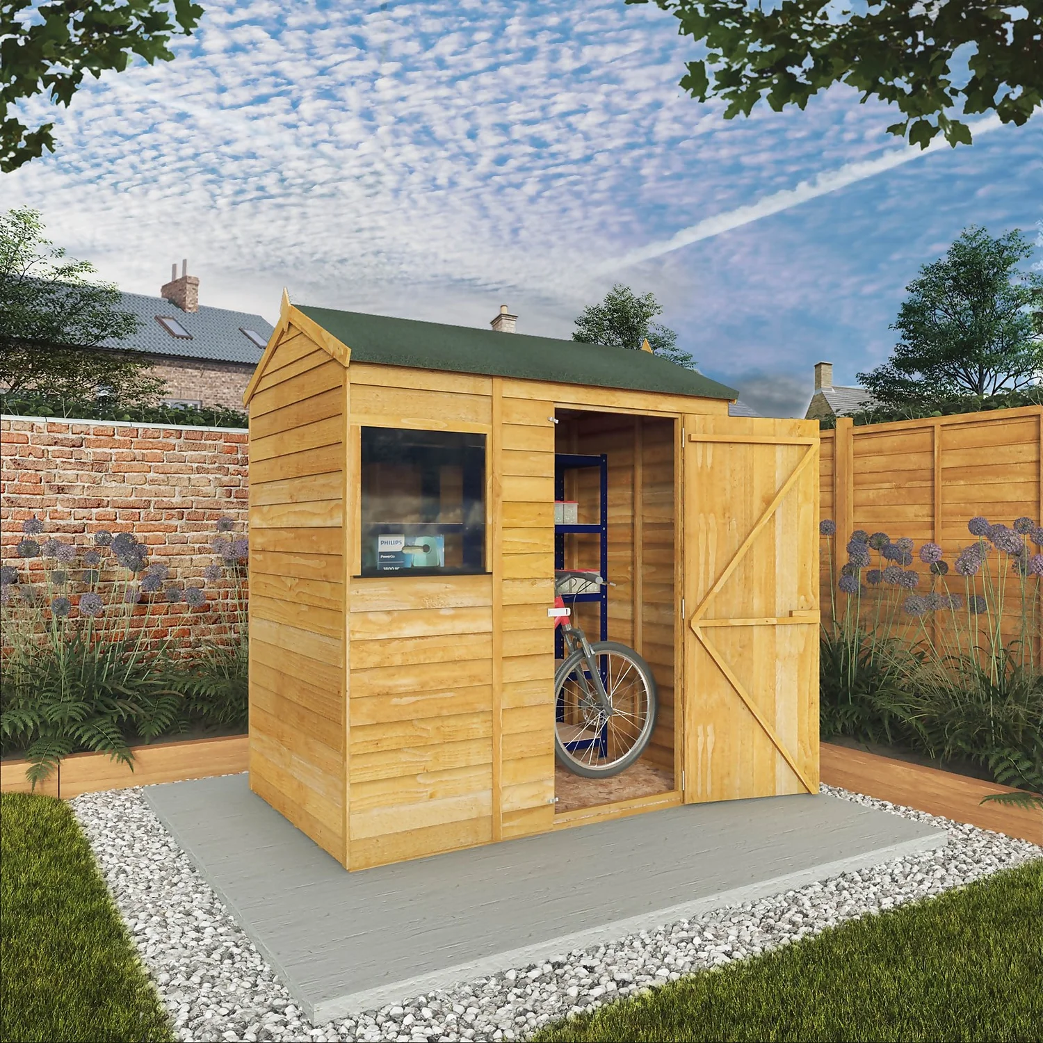 Mercia 6 X 4ft Overlap Reverse Apex Shed - Installation Included - Image 2
