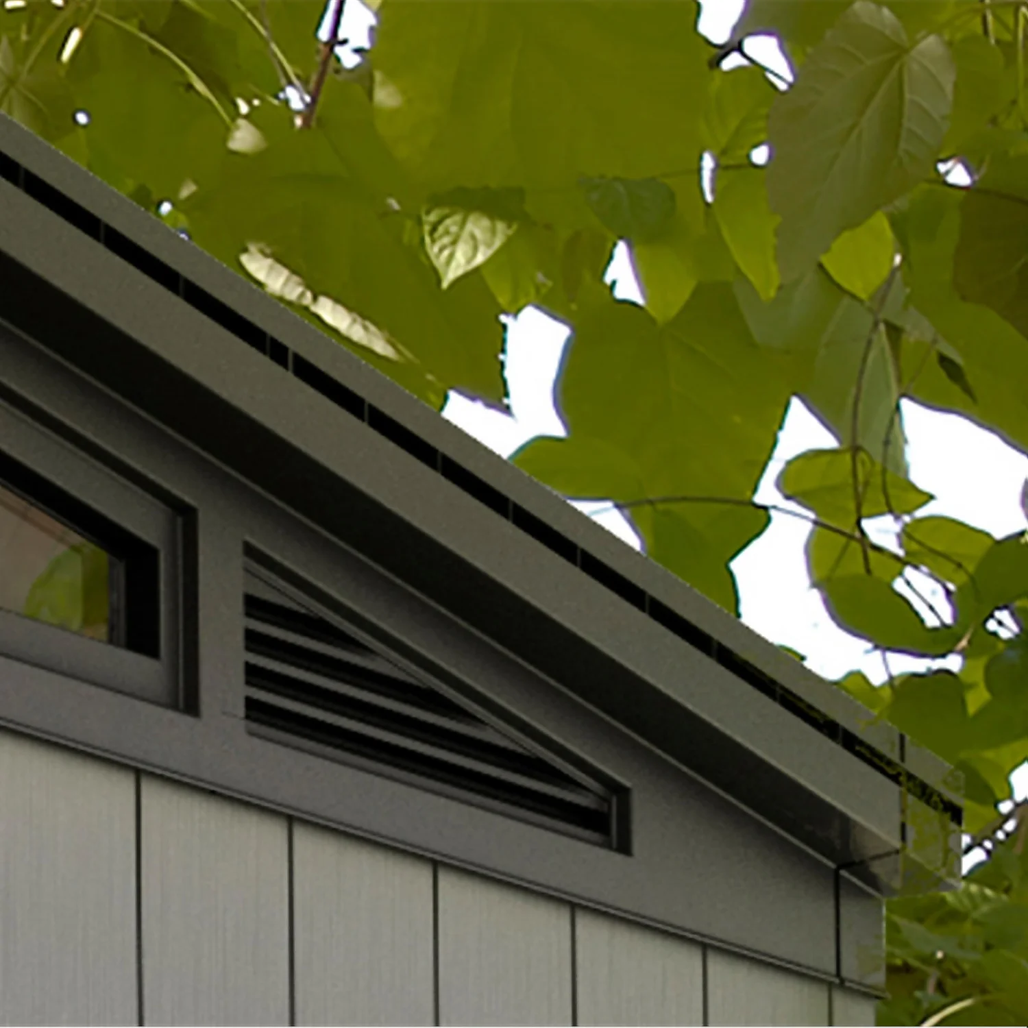 Keter Artisan 11 X 7ft Outdoor Plastic Garden Storage Pent Shed - Grey - Image 5