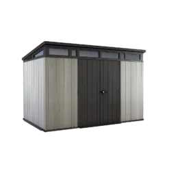 Keter Artisan 11 X 7ft Outdoor Plastic Garden Storage Pent Shed - Grey