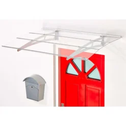 None Madrid 1400X900 Silver Door Canopy