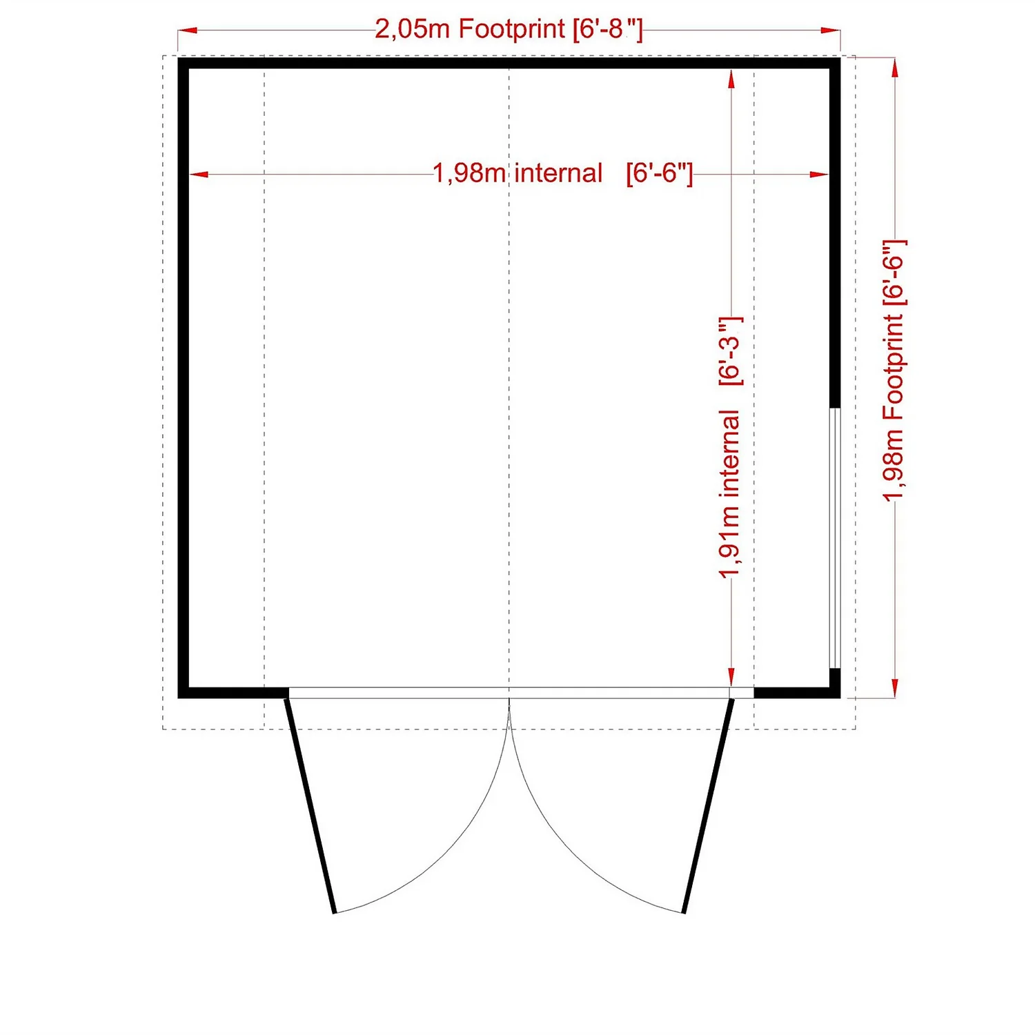 Shire Barn Style Shed - 7 X 7ft - Image 8