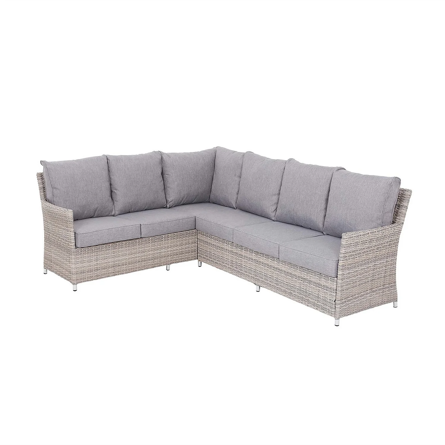 Florence Grey Rattan Effect Garden Corner Sofa Set - Image 6