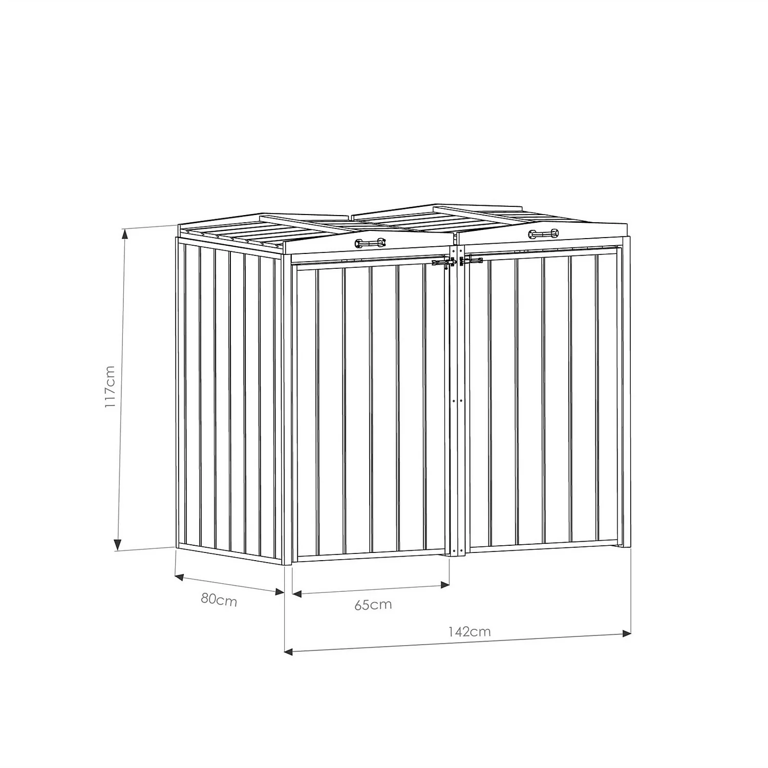 Mercia Double Bin Store (Installed) - Image 8