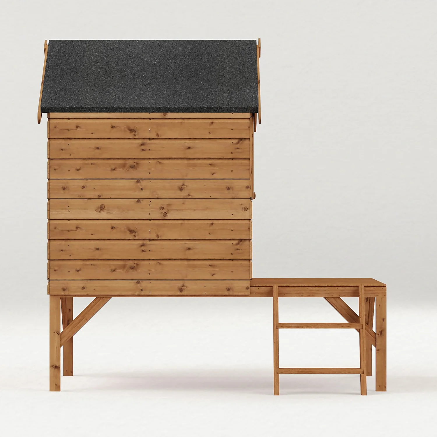 Mercia 4 X 7ft Snug Wooden Playhouse With Tower - Image 4