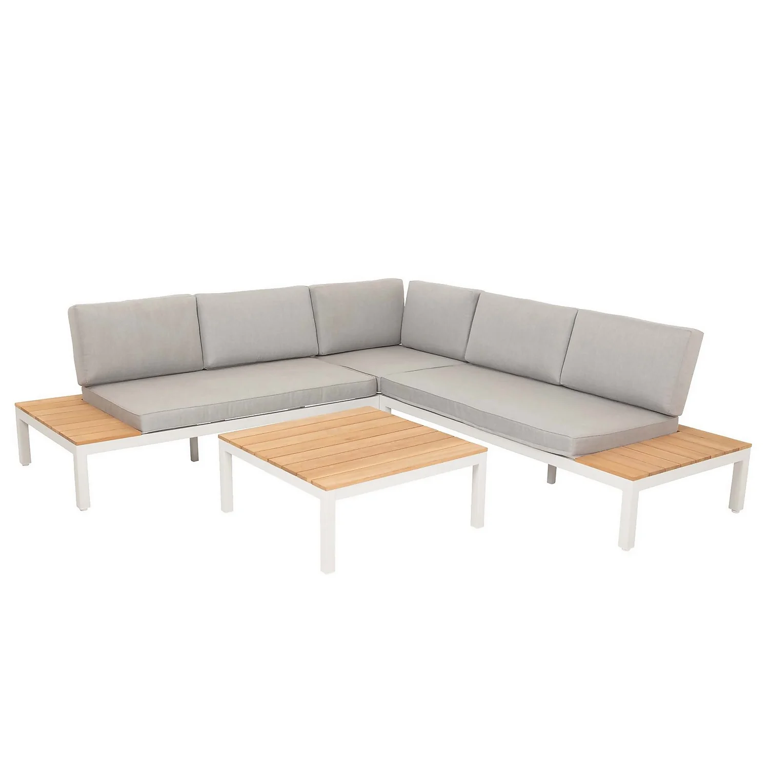Spirit Metal Garden Corner Sofa Set - Grey - Image 2
