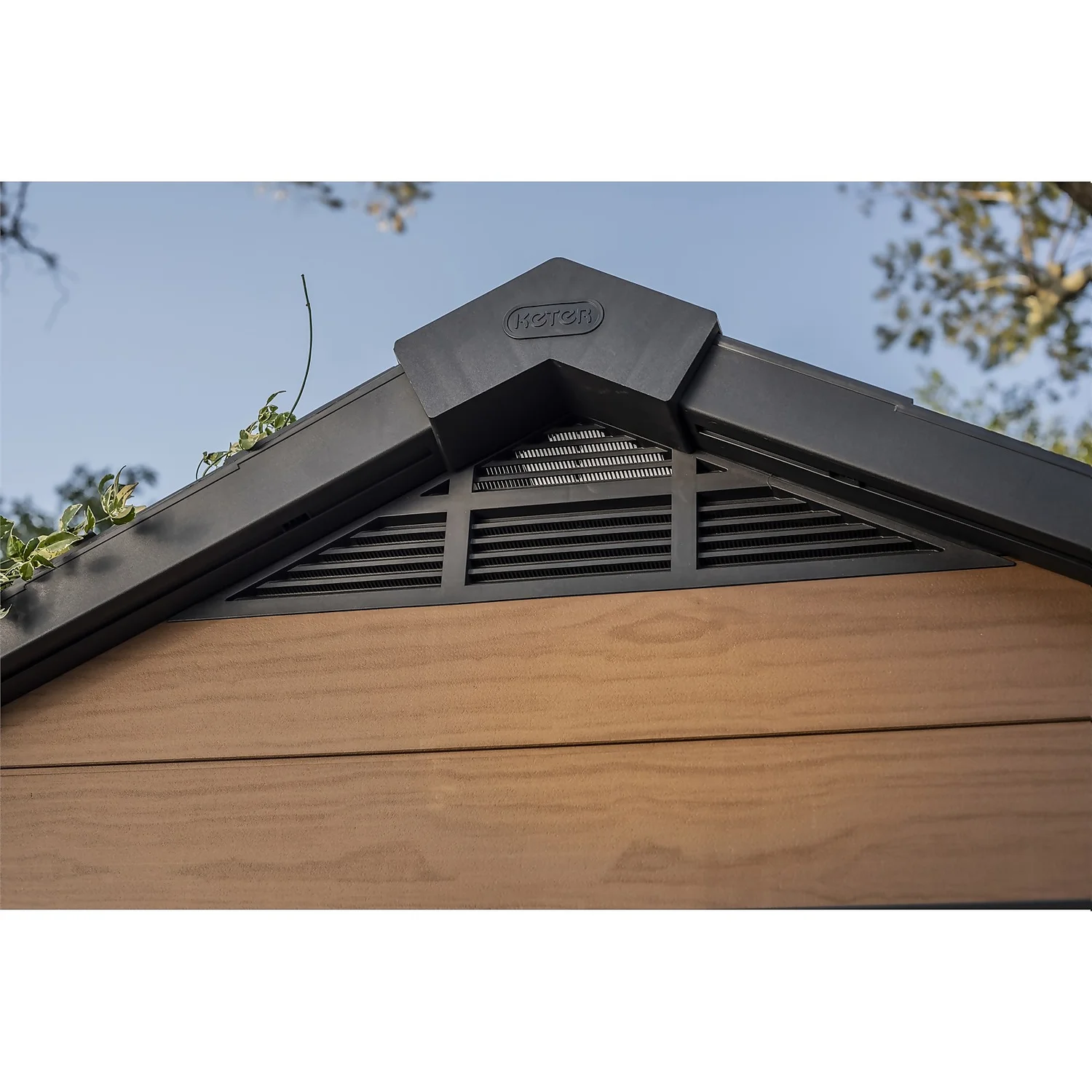 Keter Newton 7.5 X 7ft Outdoor Plastic Garden Storage Shed - Brown - Image 6