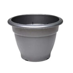 Round Bell Pot In Black - 55cm
