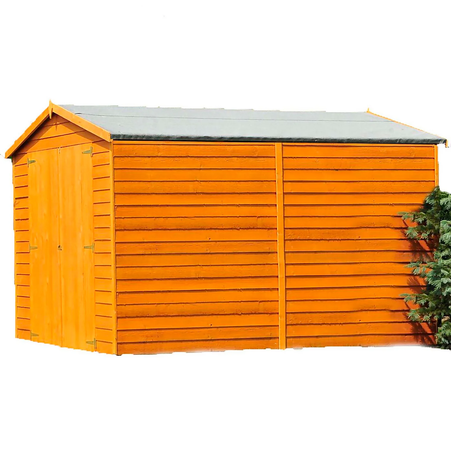 Shire 10 X 6ft Shed Overlap Double Door - No Windows