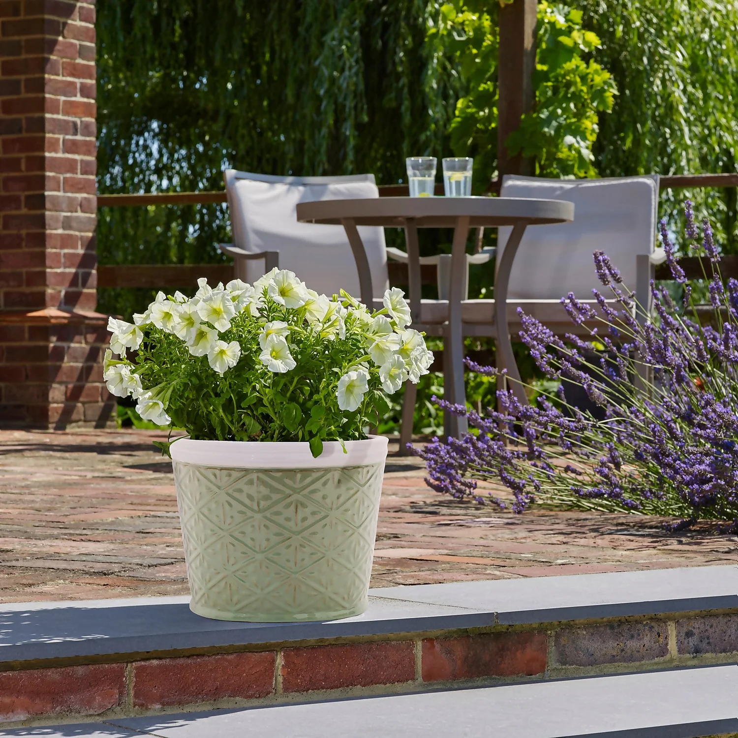 Country Living Heritage 2 Tone Sage Cone Pot - 20cm - Image 2