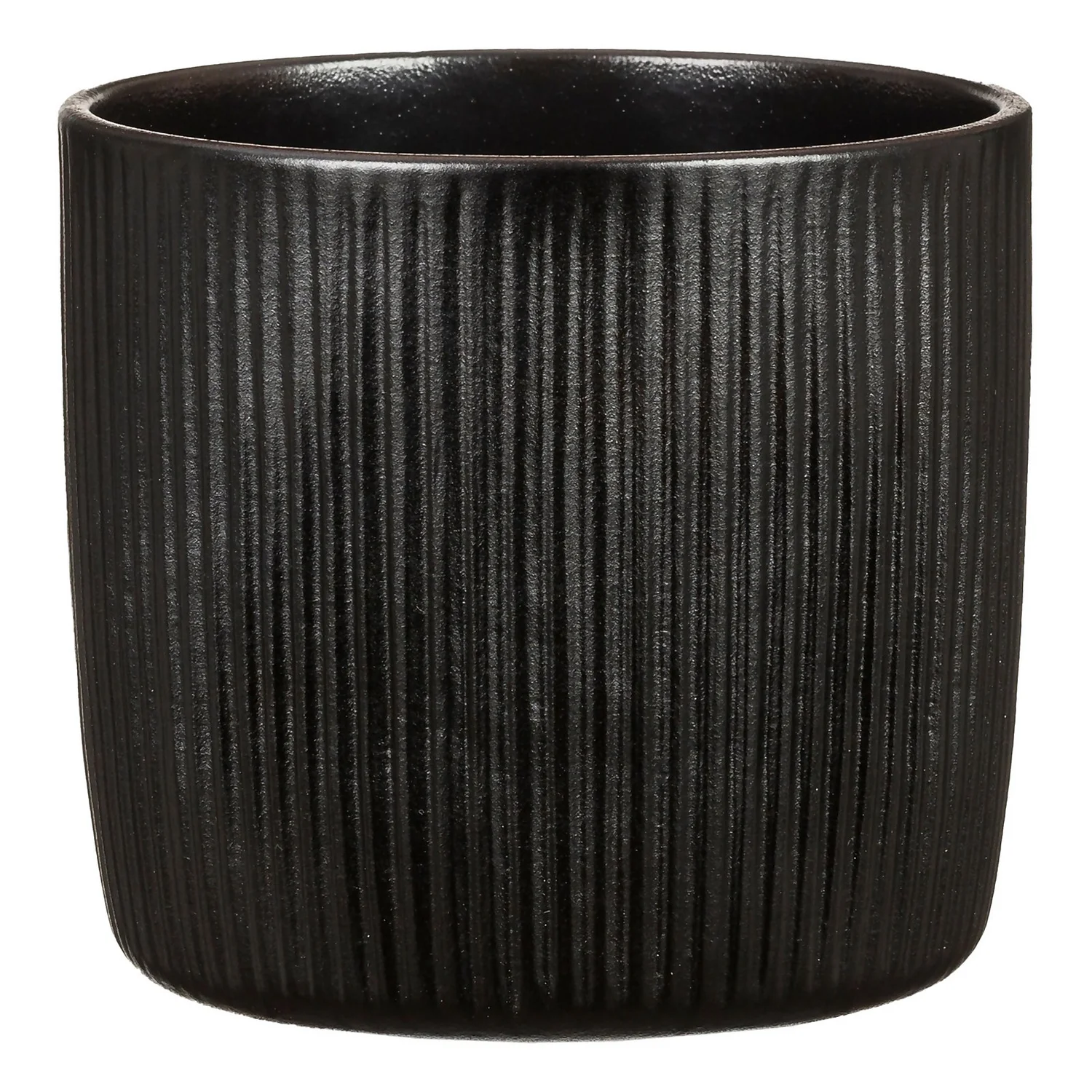 Black Ebano Plant Pot - 13cm