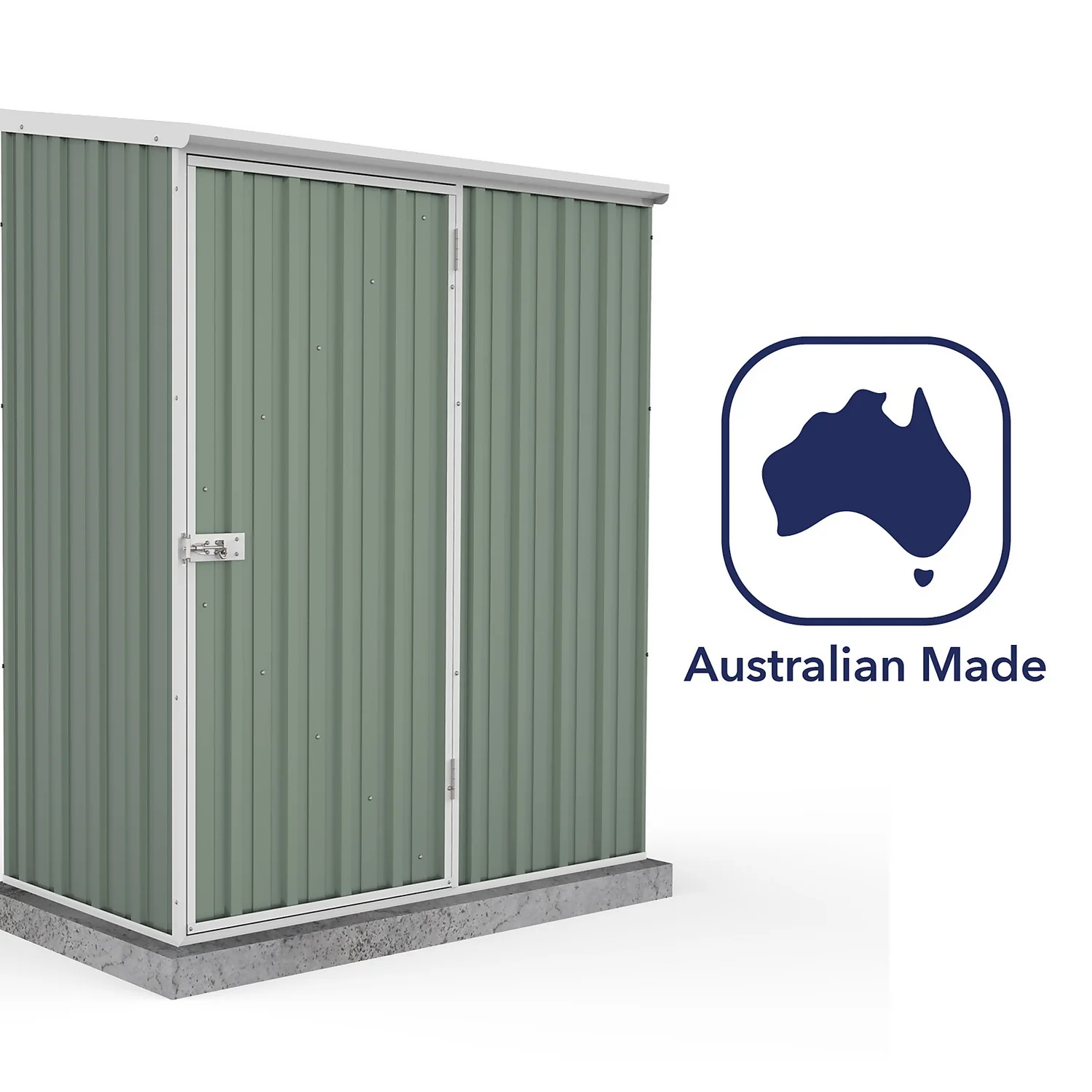 Absco 5 X 3ft Space Saver Metal Pent Shed - Green - Image 8