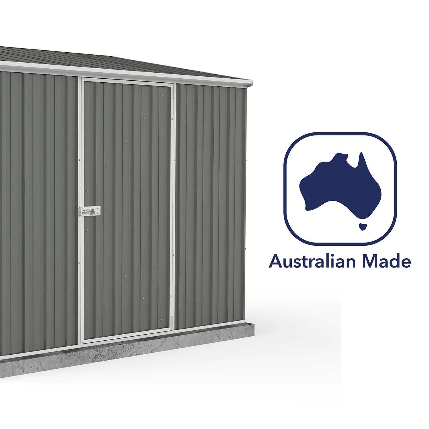 Absco 7.5 X 5ft Space Saver Metal Pent Shed - Grey - Image 8