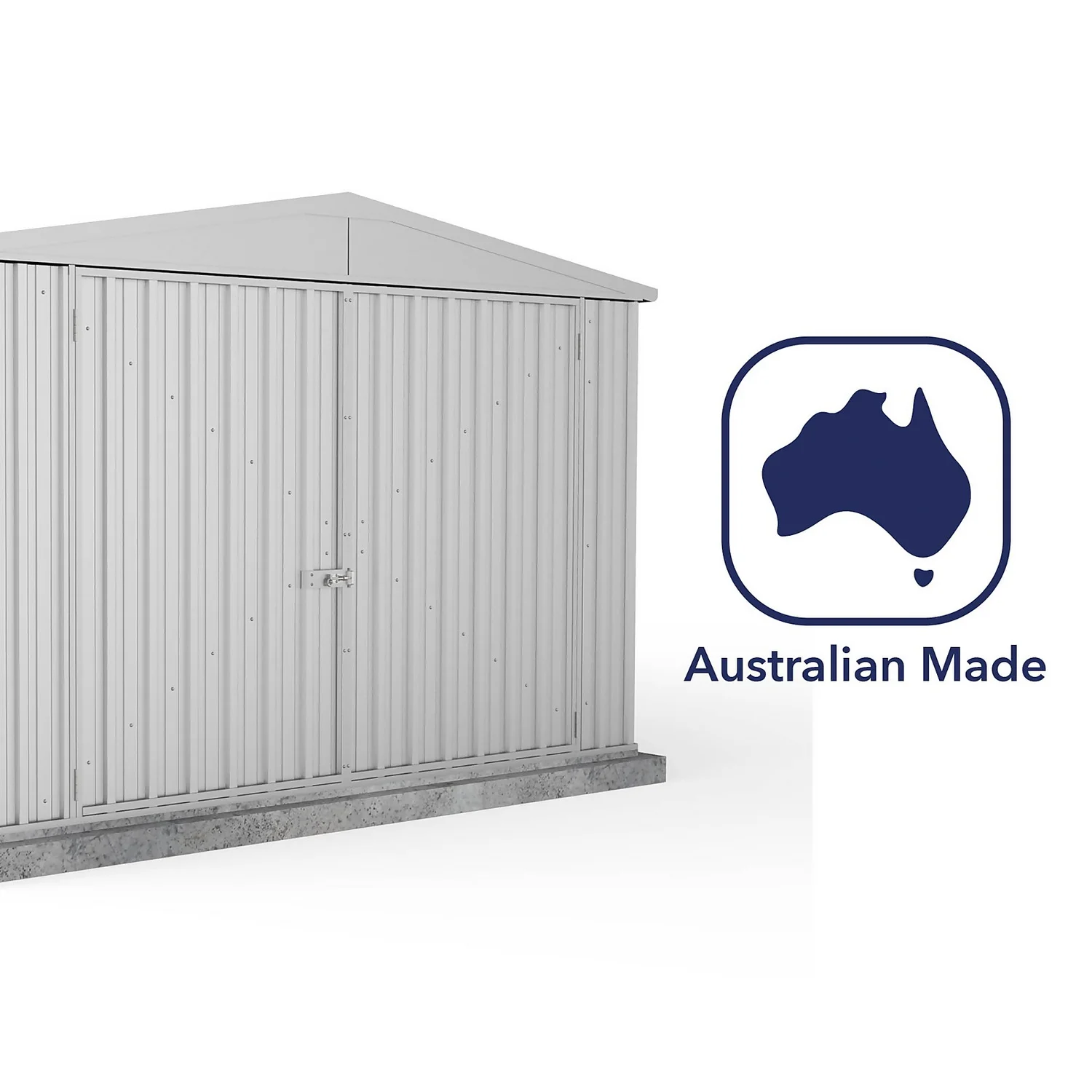 Absco 10 X 15ft Utility Workshop Apex Metal Shed - Zinc - Image 8