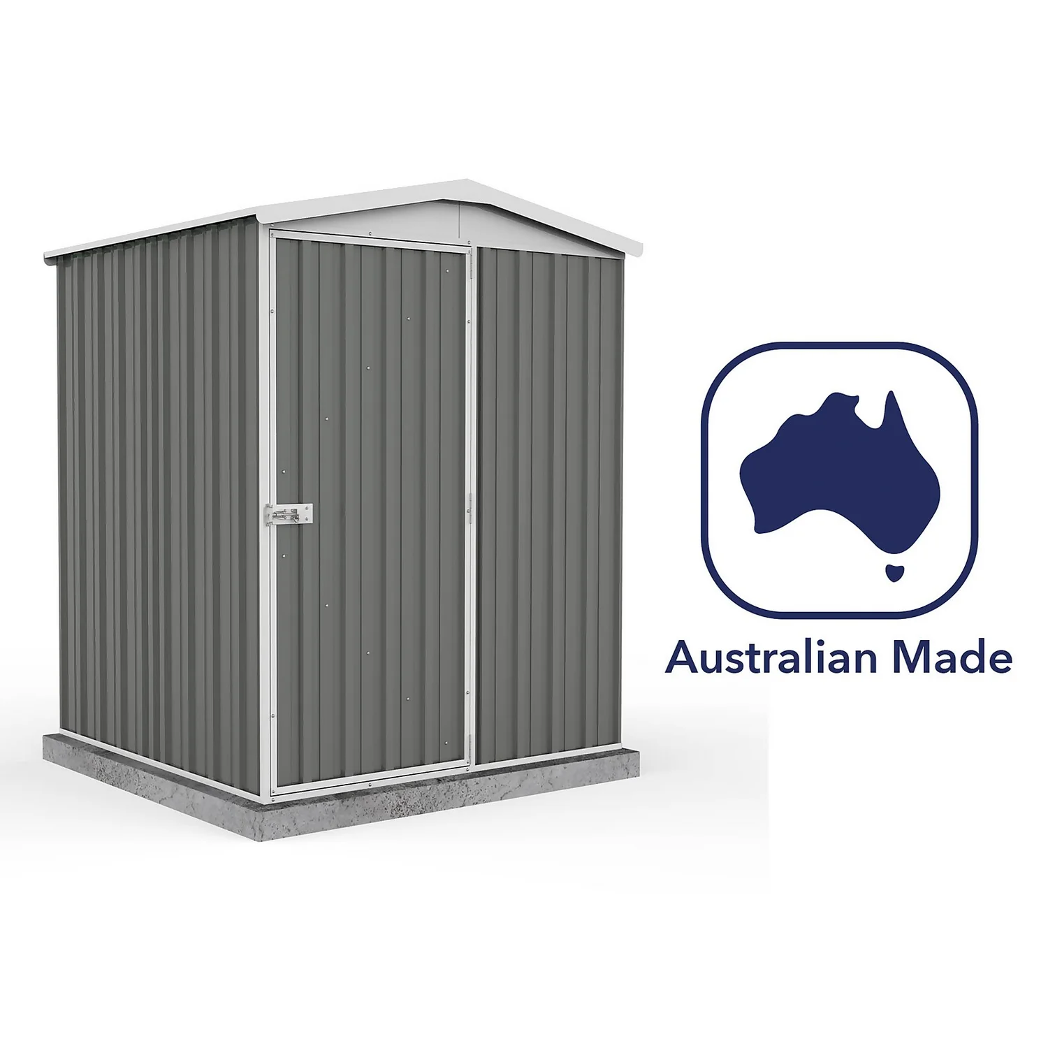 Absco 5 X 5ft Regent Metal Apex Shed - Grey - Image 8