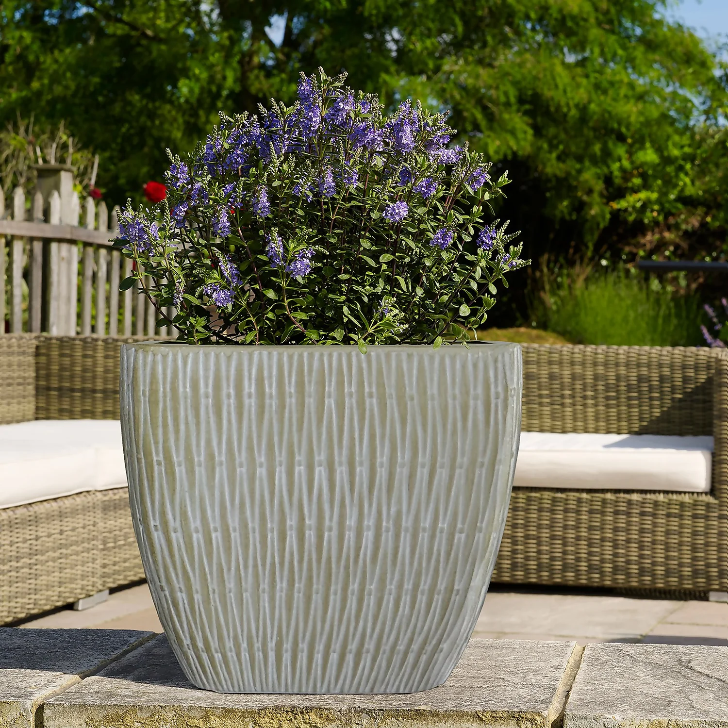 House Beautiful Roma Weave Square Pot Sand - 31cm - Image 2