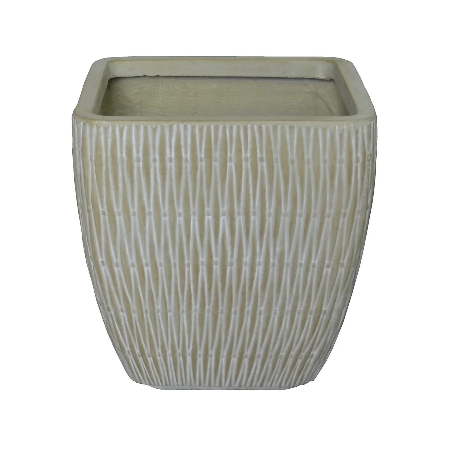 House Beautiful Roma Weave Square Pot Sand - 31cm