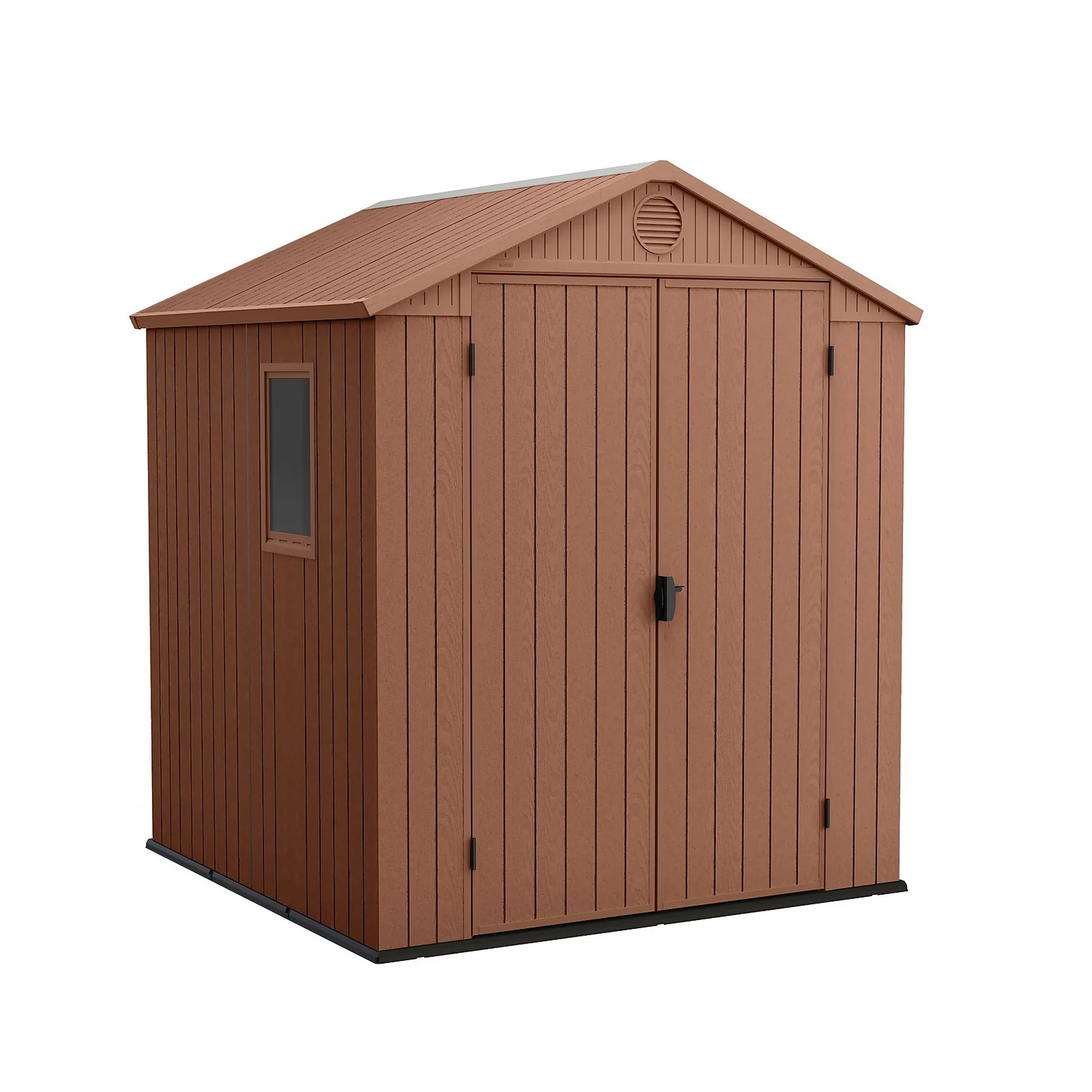 Keter Darwin Outdoor Apex Garden Storage Shed 6ft X 6ft - Brown