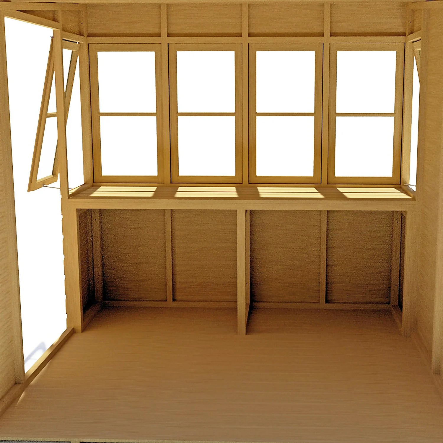 Shire 10 X 6ft Sun Pent Shed - Including Installation - Image 7