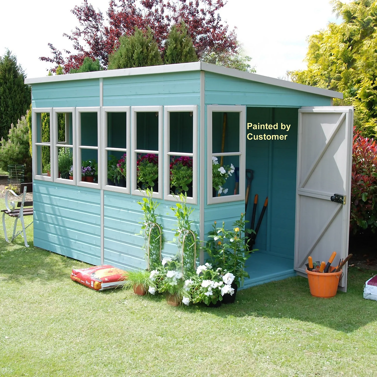 Shire 10 X 6ft Sun Pent Shed - Including Installation - Image 2