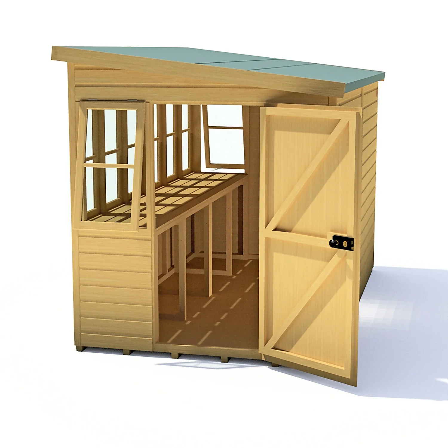Shire 10 X 6ft Sun Pent Shed - Image 8