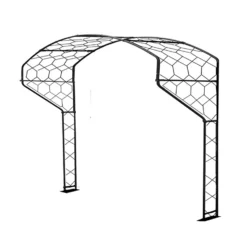 Agriframes Edwardian Garden Portico 1.8m - Black