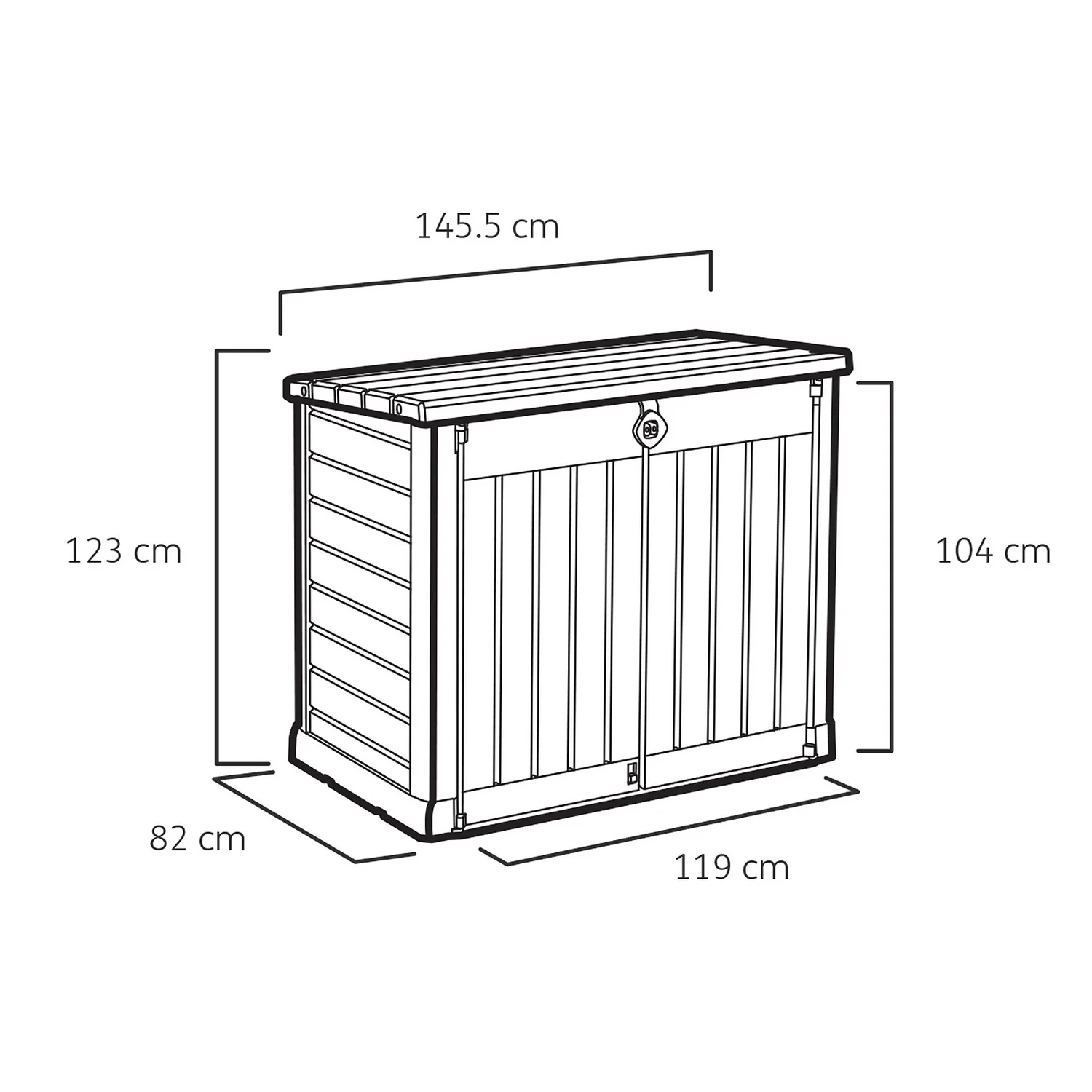 Keter Store It Out Ace Outdoor Garden Storage Shed 1200L - Grey / Graphite - Image 3