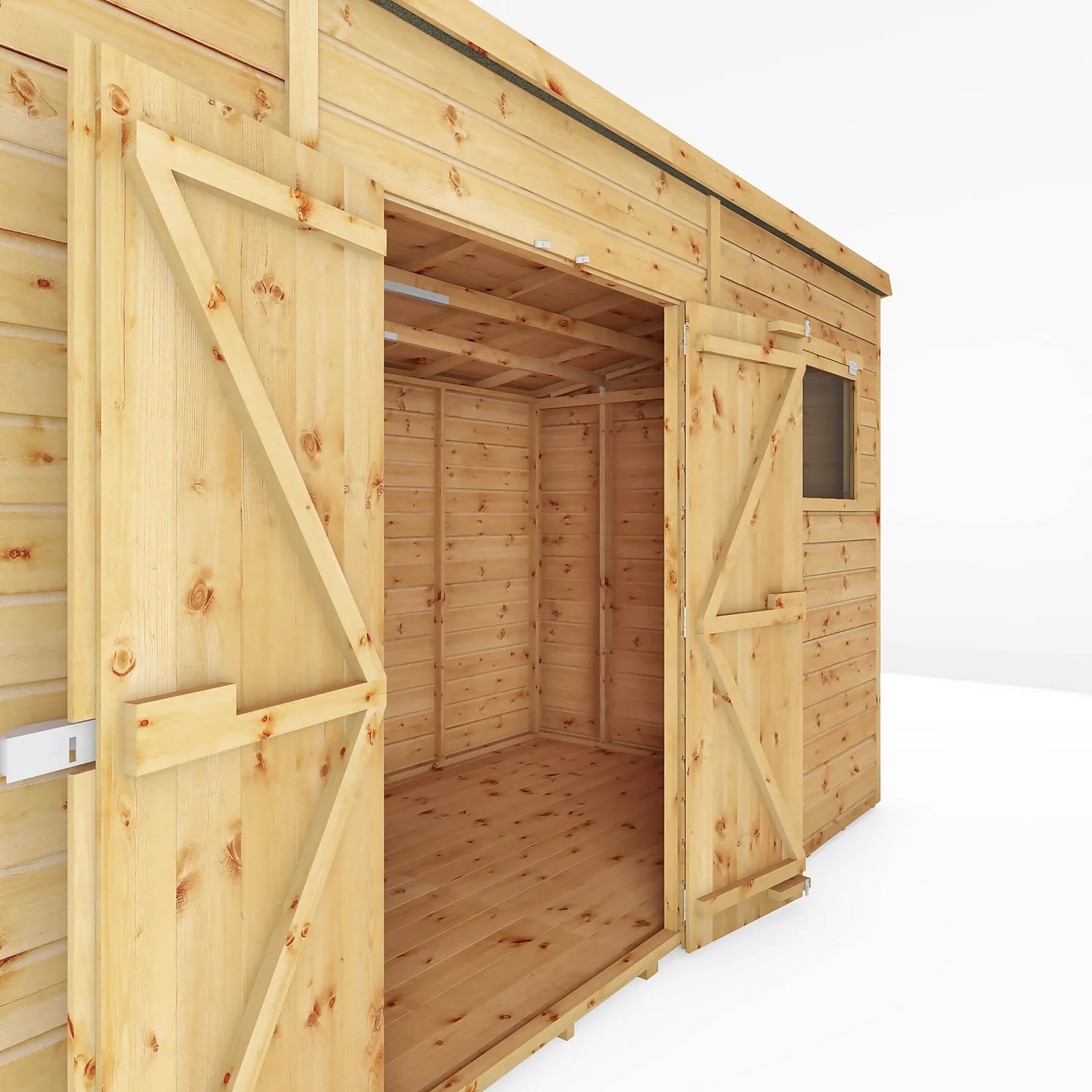 Mercia 12ft X 8ft Premium Shiplap Pent Shed - Including Installation - Image 3