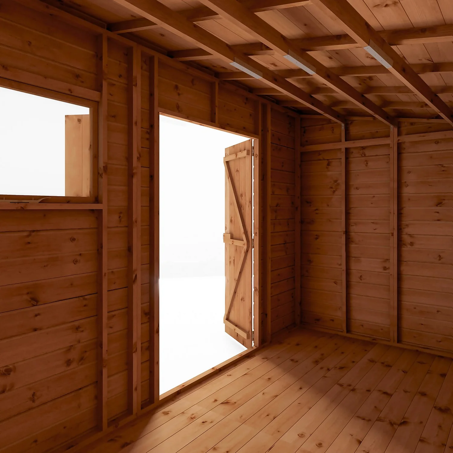 Mercia 12ft X 8ft Premium Shiplap Pent Shed - Including Installation - Image 4