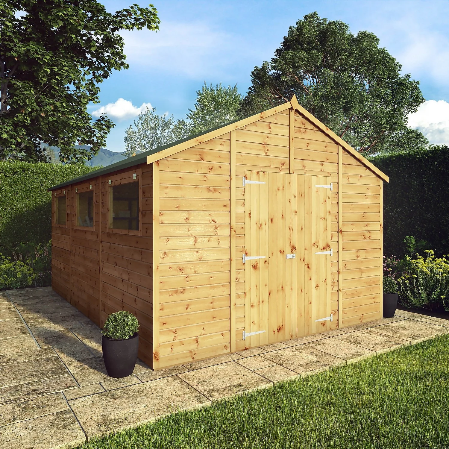 Mercia 15ft X 10ft Premium Shiplap Modular Workshop Shed - Including Installation - Image 2