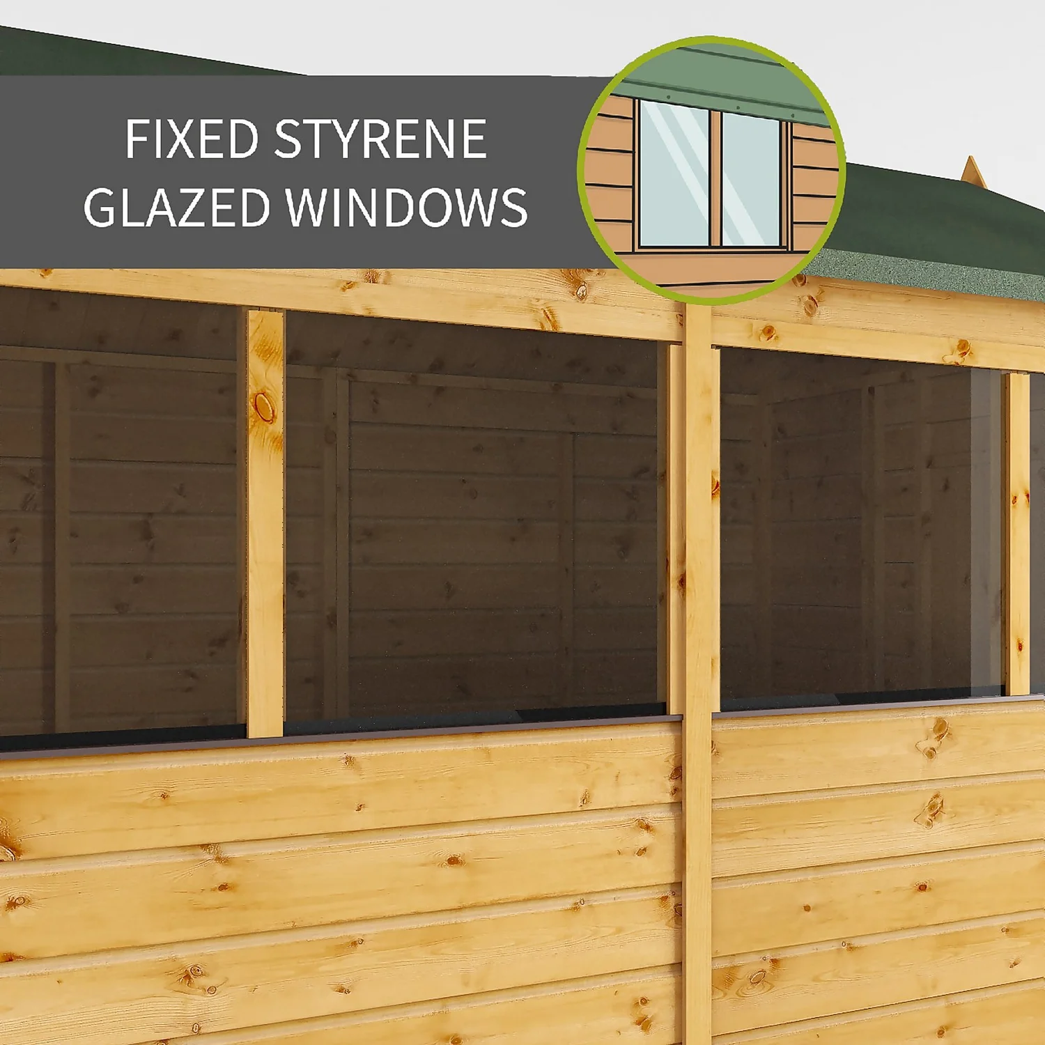 Mercia 8ft X 6ft Premium Shiplap Apex Shed - Image 3