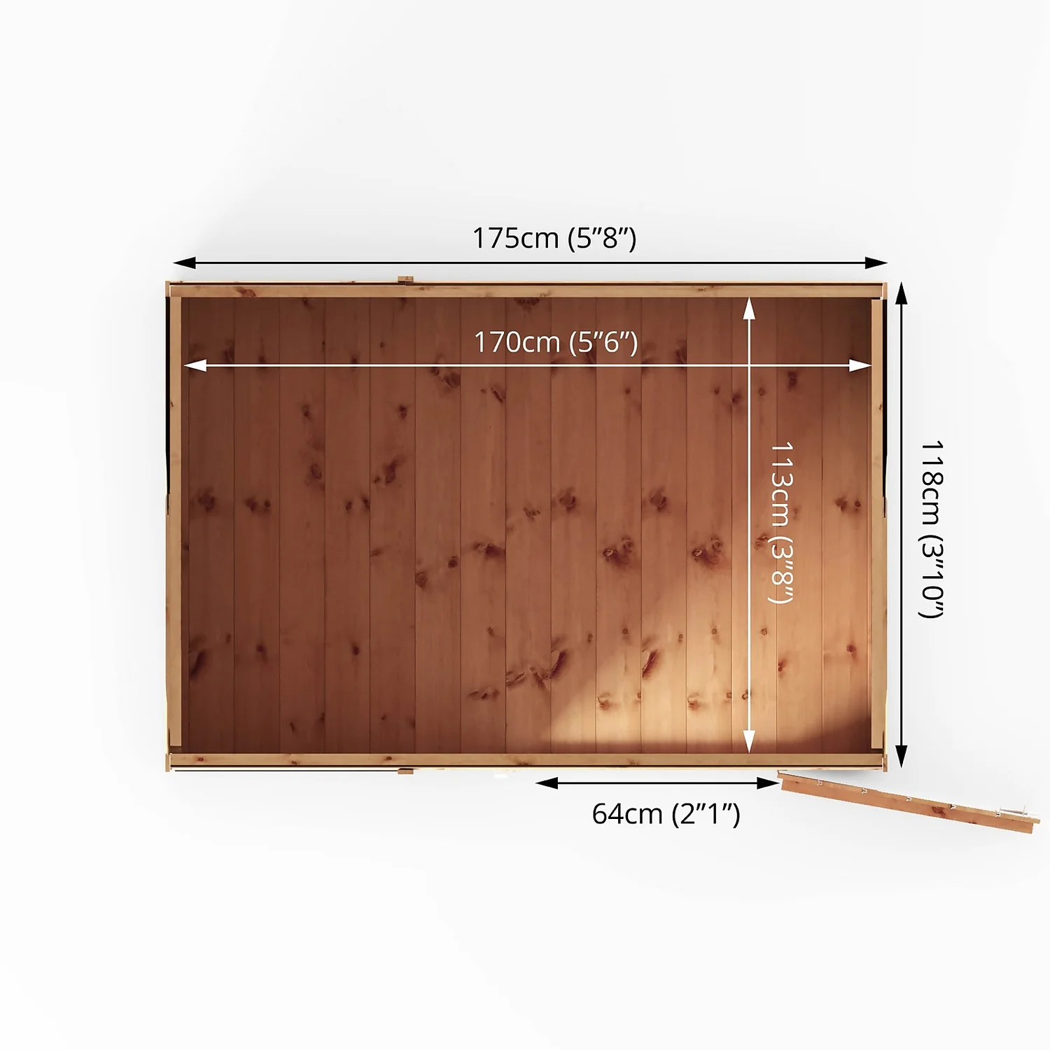Mercia 6ft X 4ft Premium Shiplap Pent Shed - Image 8