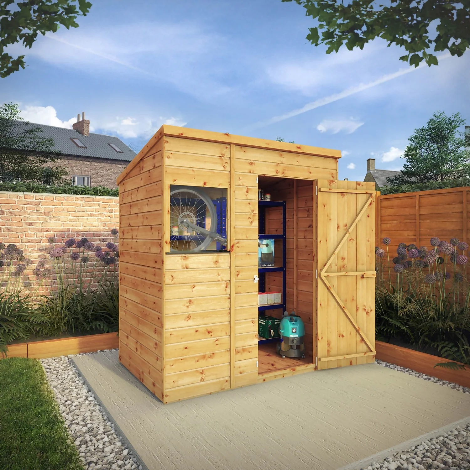 Mercia 6ft X 4ft Premium Shiplap Pent Shed - Image 9