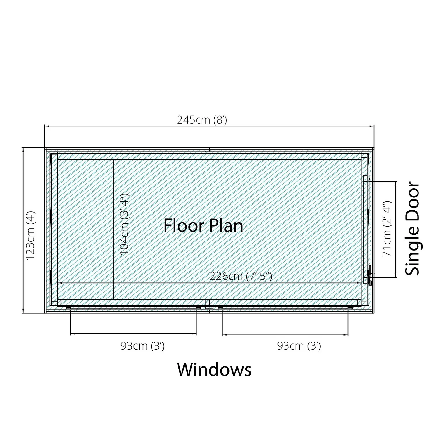Mercia 8ft X 4ft Premium Shiplap Modular Pent Shed - Including Installation - Image 8