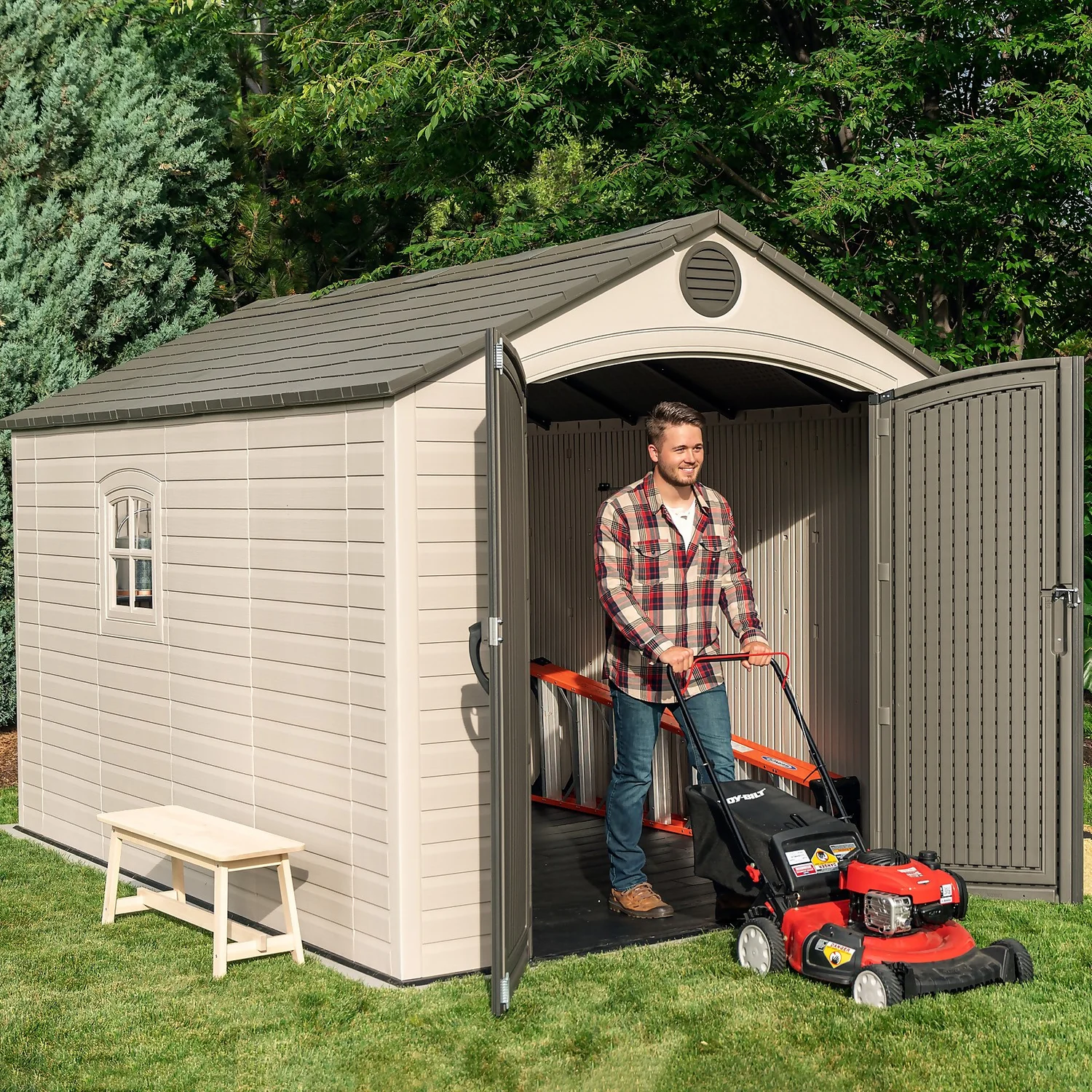 Lifetime Plastic Outdoor Storage Shed - 8x12.5ft - Image 2