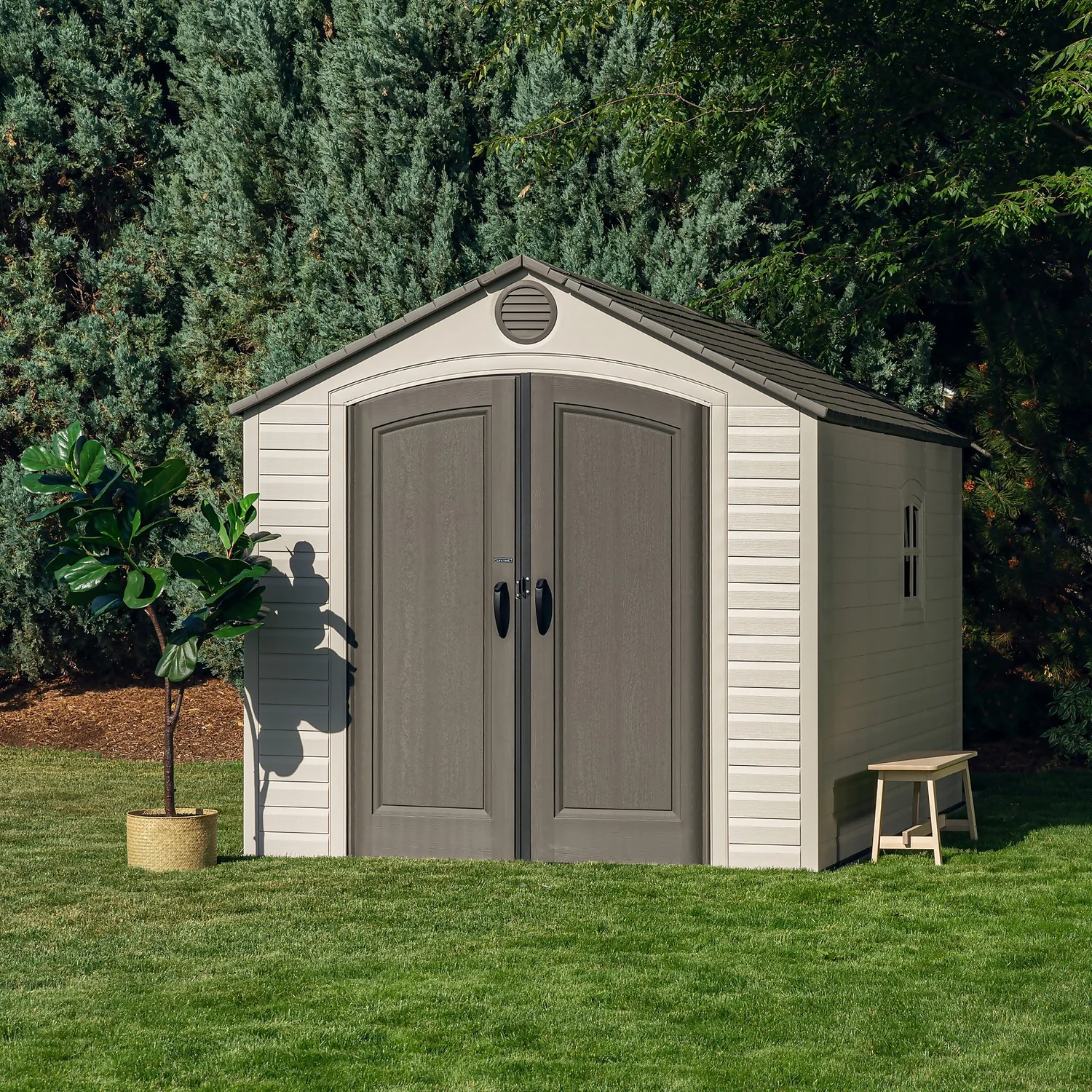 Lifetime Plastic Outdoor Storage Shed - 8x12.5ft - Image 5