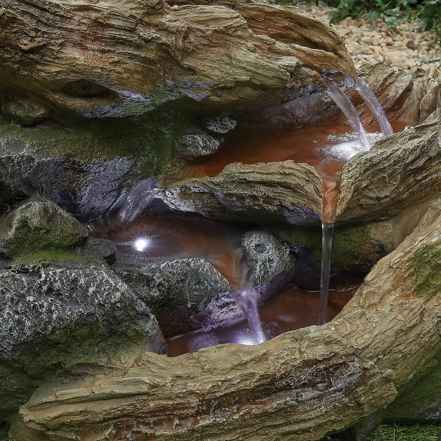 Stylish Fountain Bubbling Brook Water Feature With LEDs - Image 5