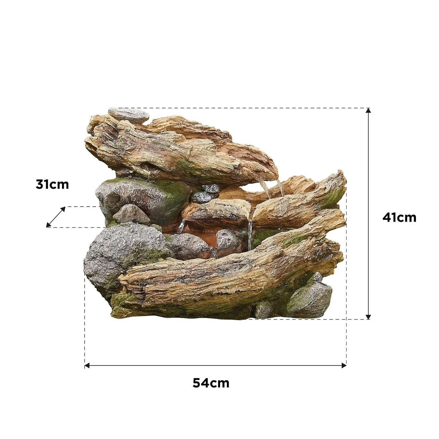 Stylish Fountain Bubbling Brook Water Feature With LEDs - Image 6