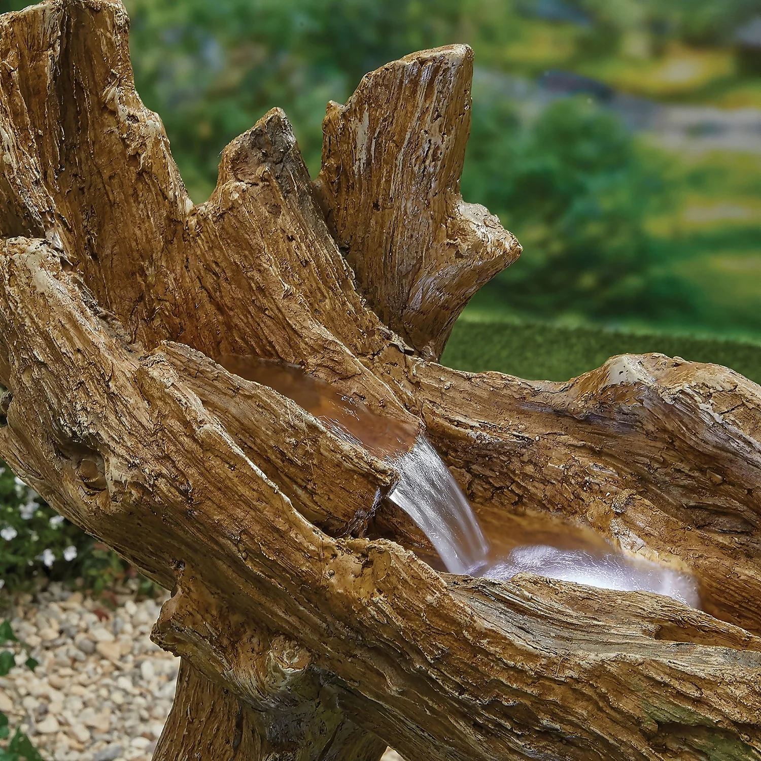 Stylish Fountain Knotted Willow Falls Water Feature With LEDs - Image 4